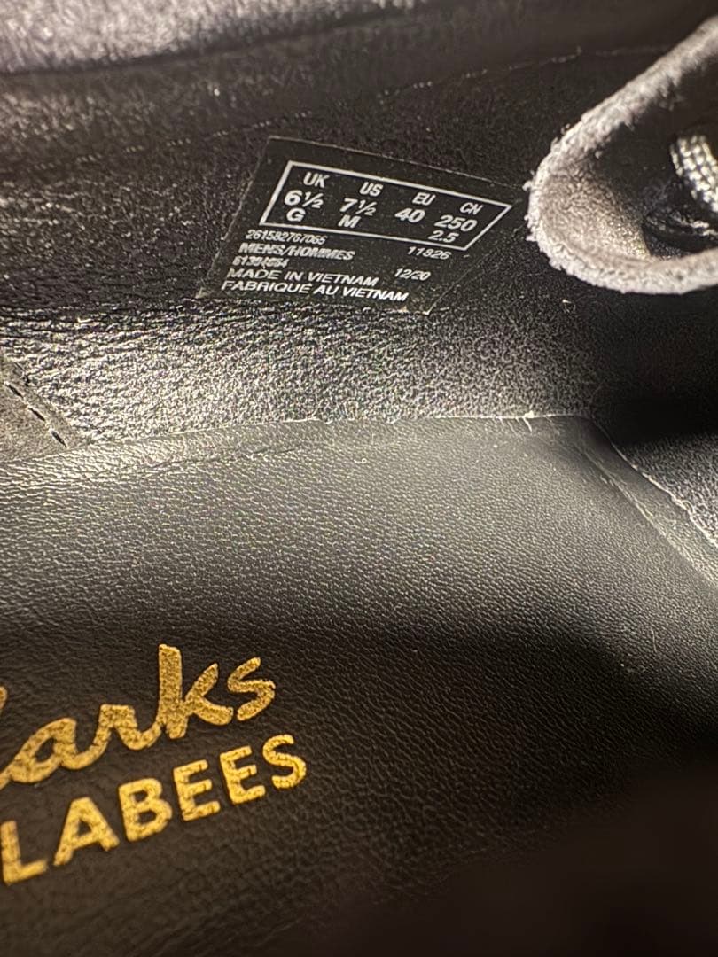 靴 Clarks Wallabee2 Black 25.5cm