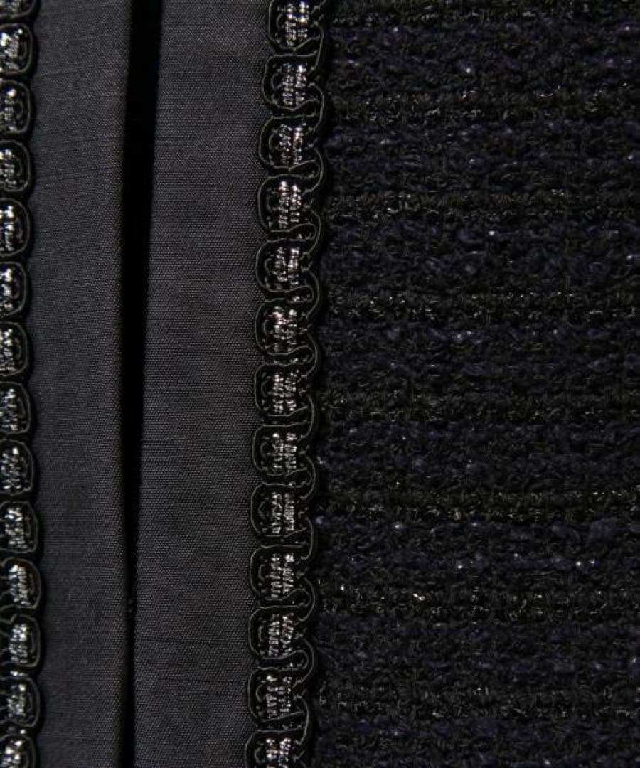 23区 ボーダーカラミツイードジャケット ブラック オンワード樫山 48 XL〜