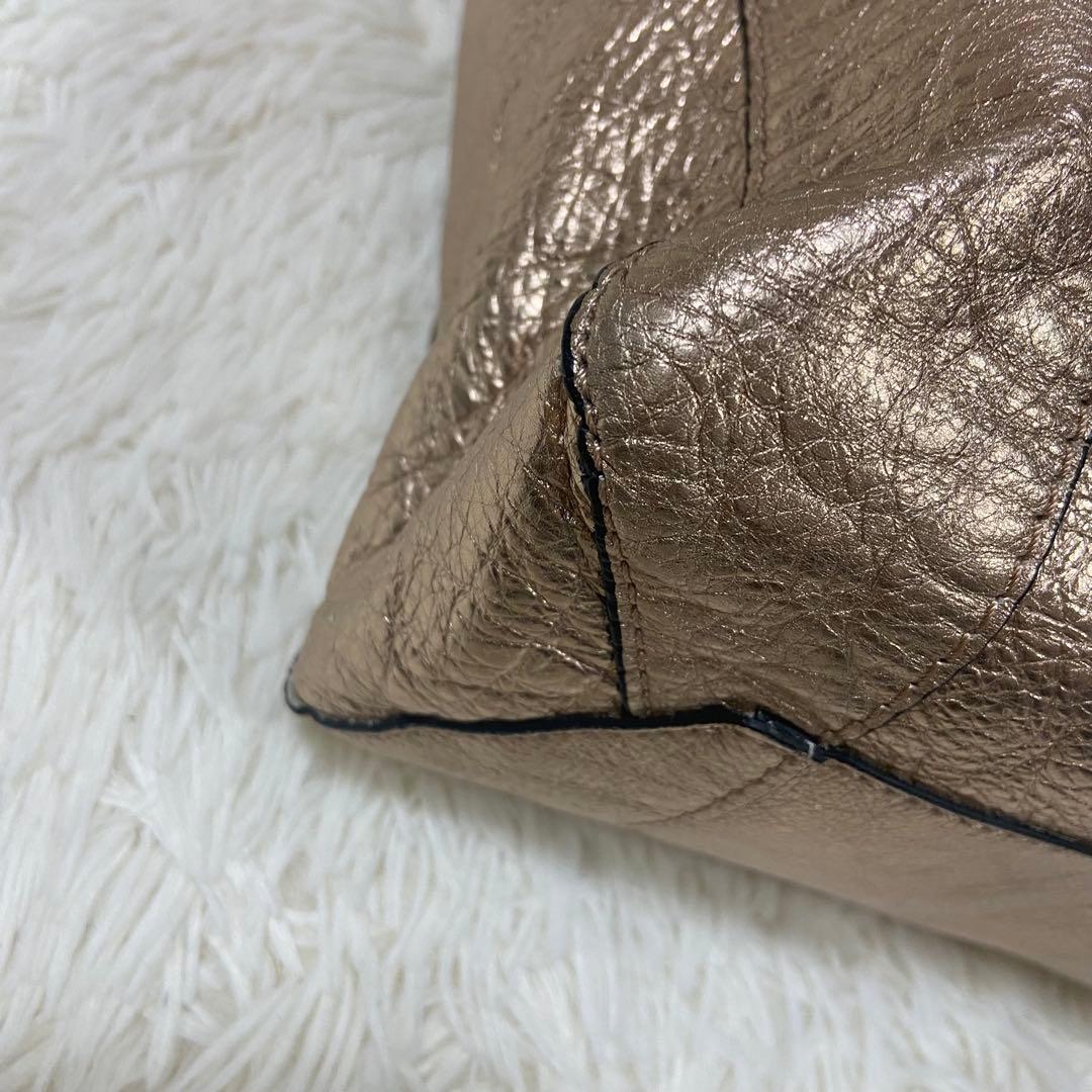 希少　GIANNI CHIARINI トートバッグ　ショルダーバッグ　ゴールド