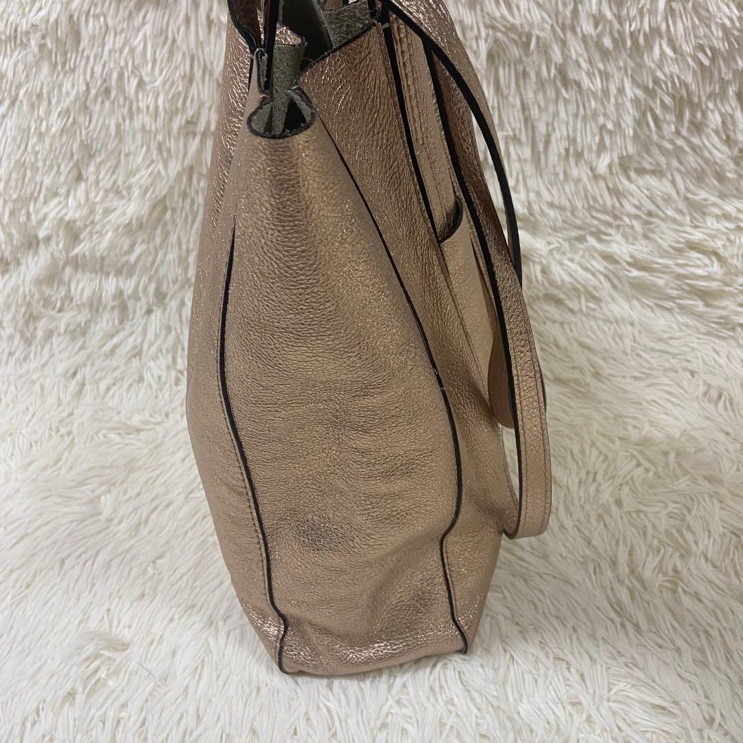 希少　GIANNI CHIARINI トートバッグ　ショルダーバッグ　ゴールド