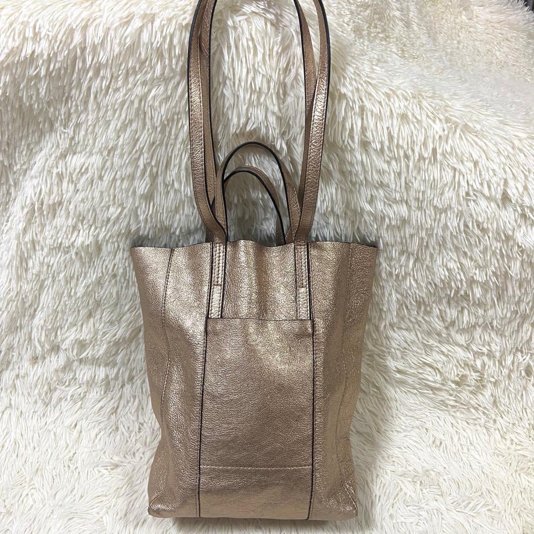 希少　GIANNI CHIARINI トートバッグ　ショルダーバッグ　ゴールド