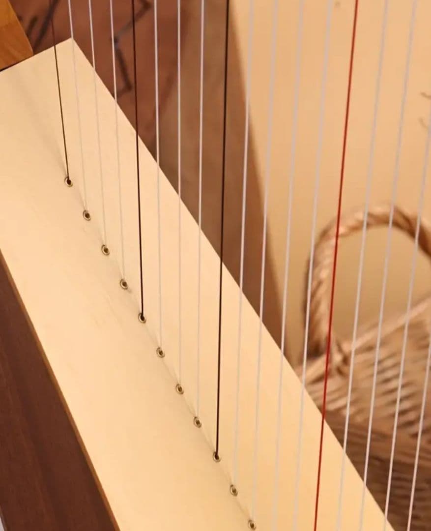 【新春特価】19弦ハープ 木製 弦楽器 インテリア 撮影小道具