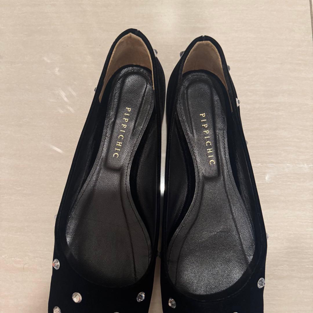 【美品】PIPPICHIC ビジューフラットシューズ LINDADIAMOND8