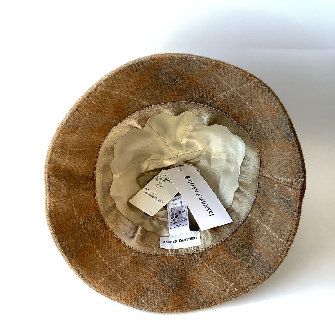 新品★ヘレンカミンスキー★KELLEY チェック ウールハット★キャメルブラウン