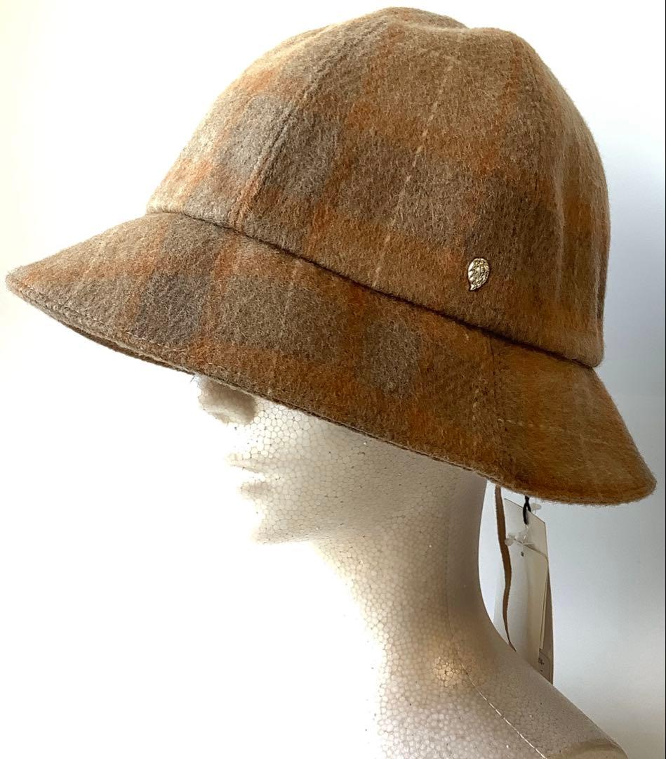 新品★ヘレンカミンスキー★KELLEY チェック ウールハット★キャメルブラウン