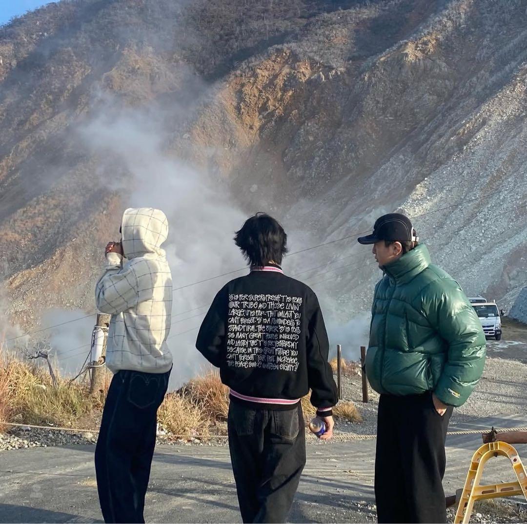 ジャケット・アウター stussy s talk melton varsity jacket