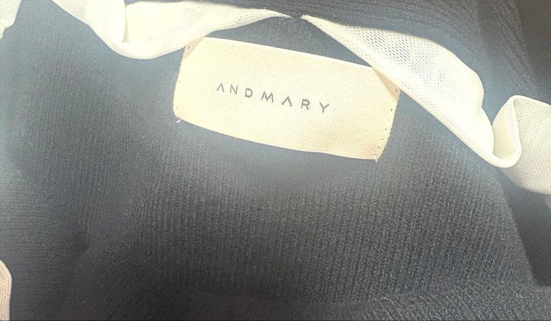 トップス andmary Shannon tulle knit tops black