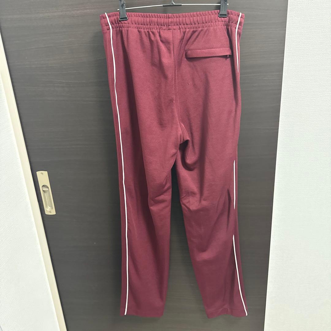 バーガンディ ジャージパンツ サイドストライプ ラコステ ジャージ