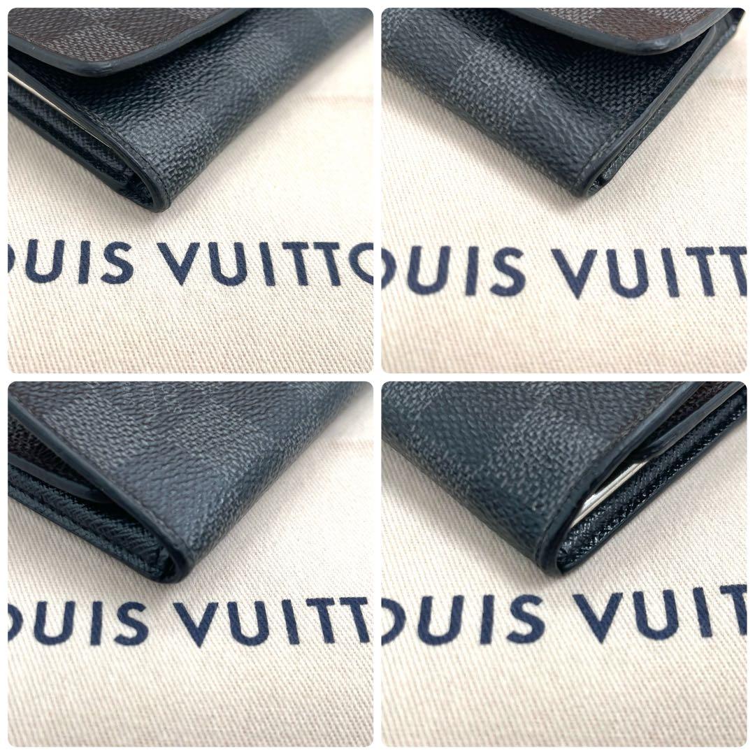 <良品＞ ルイヴィトン ダミエ　グラフィット　キーケース　キーホルダー878