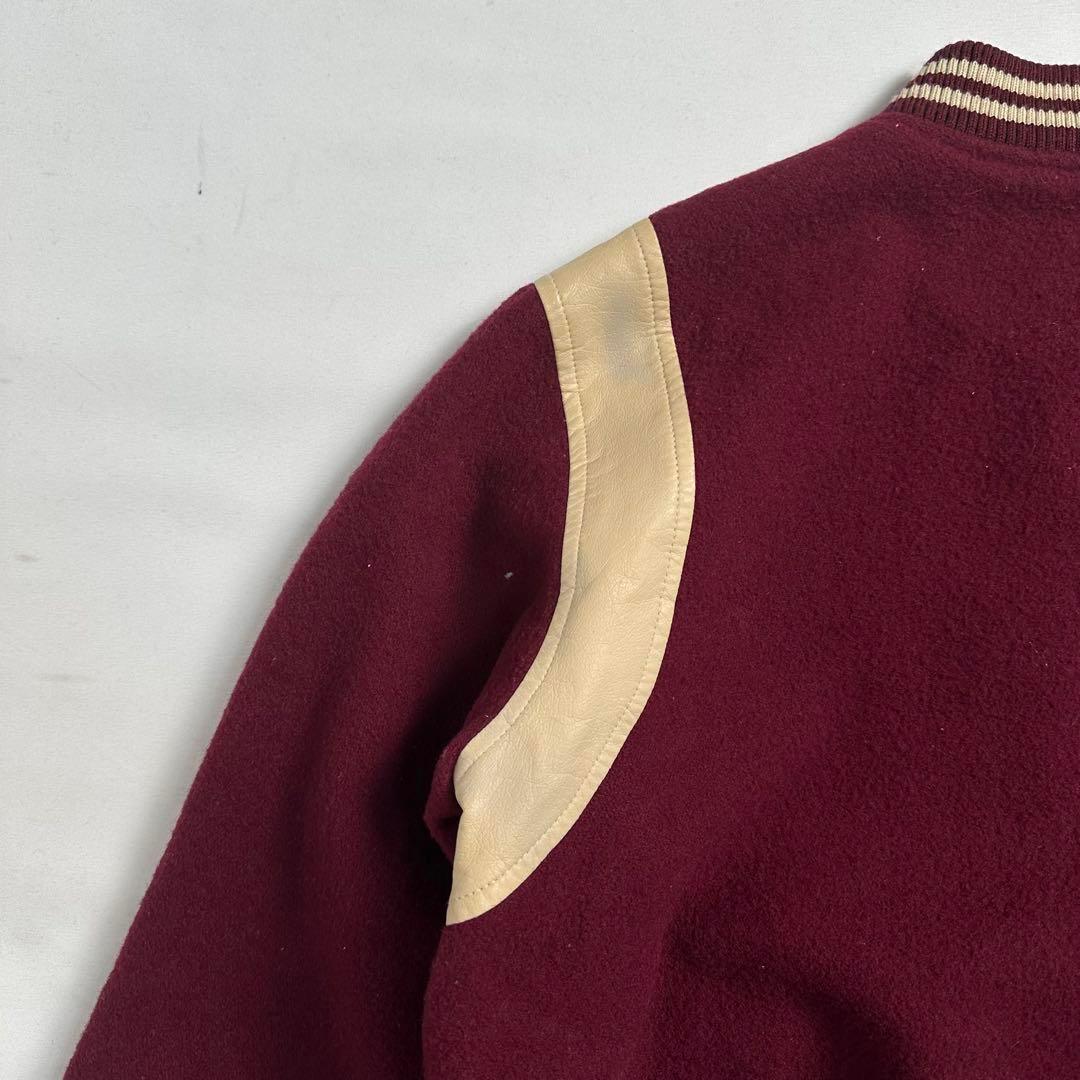 80s 90s McGREGOR テディジャケット 袖 肩 ライン スタジャン