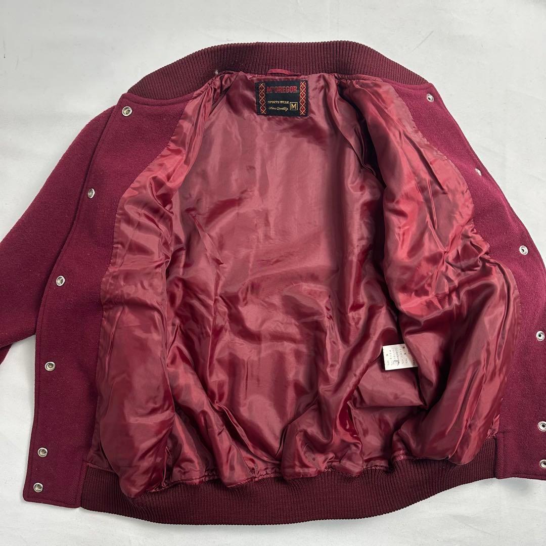 80s 90s McGREGOR テディジャケット 袖 肩 ライン スタジャン