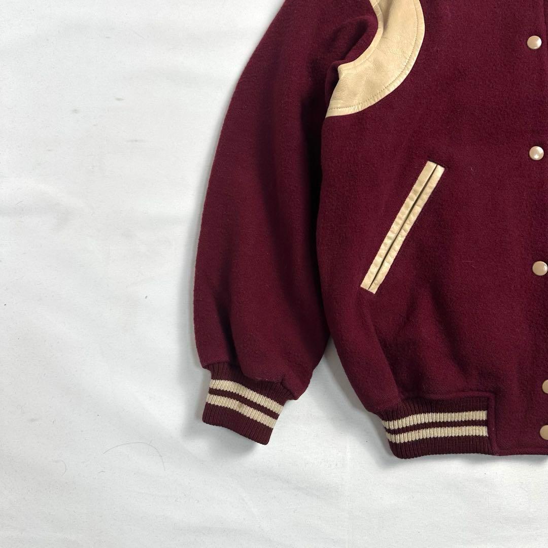 80s 90s McGREGOR テディジャケット 袖 肩 ライン スタジャン