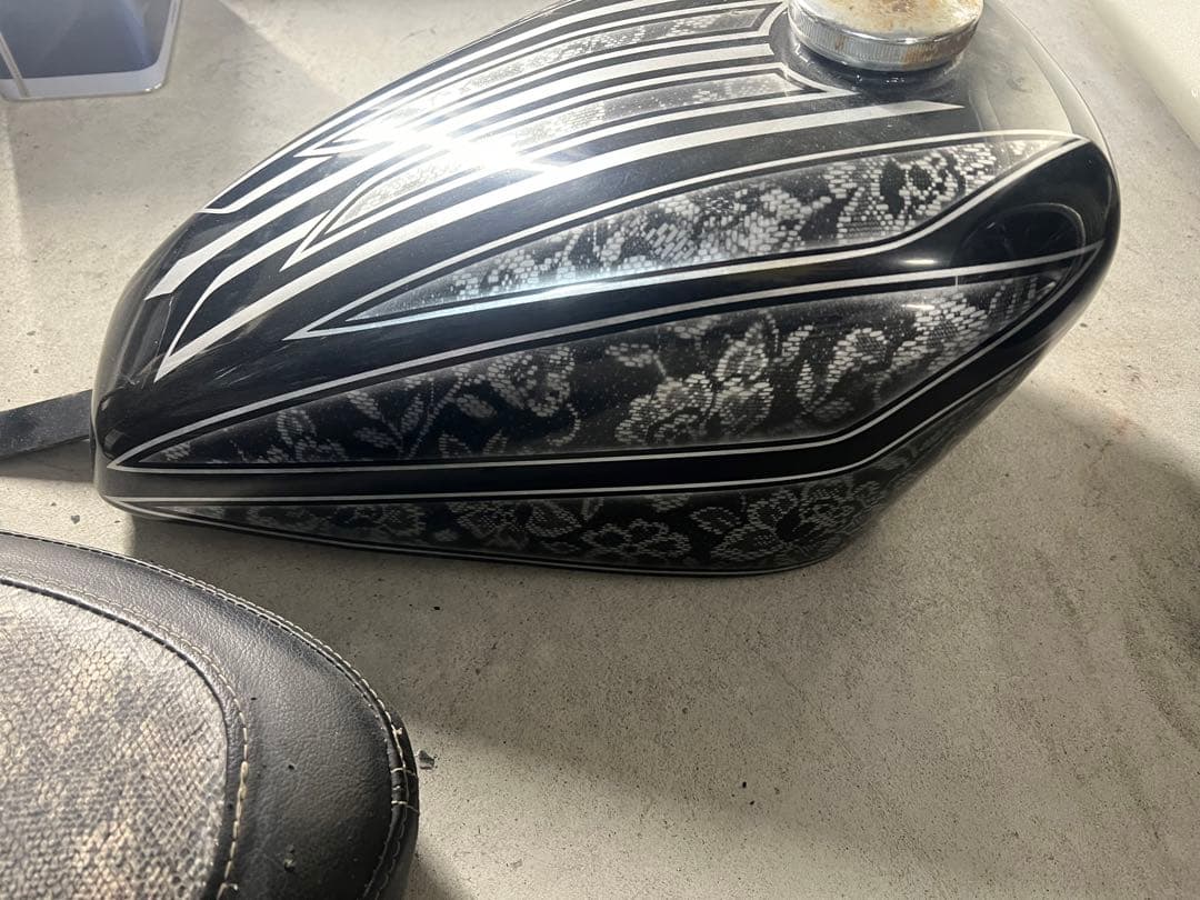 スティード400 社外タンク　カスタムペイント