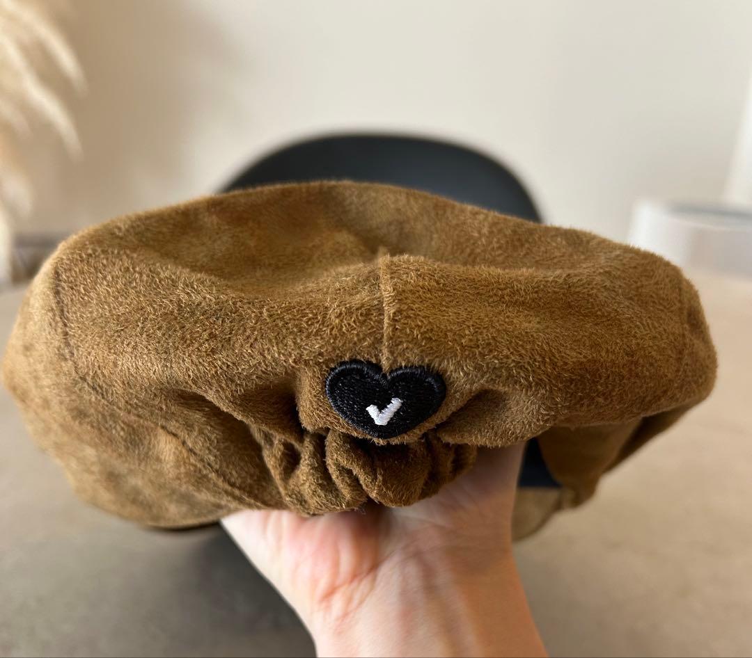 【伊原葵さんも着用】ブラウン スエード ハンチング