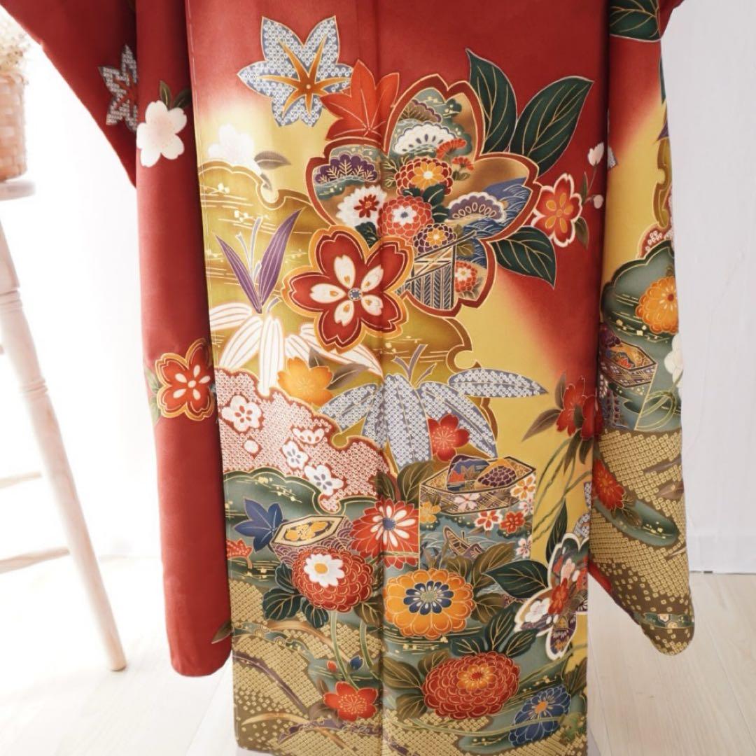 振袖フルセット 980F 5点セット　正絹 すべて正絹