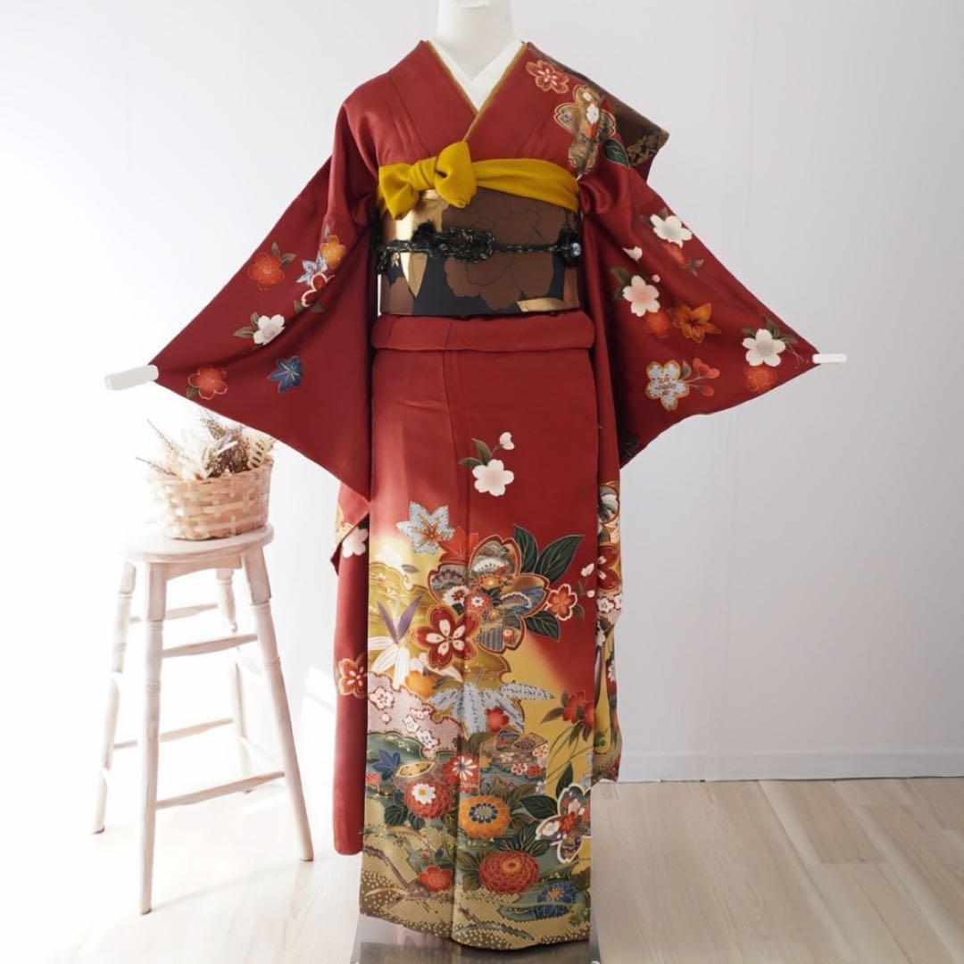 振袖フルセット 980F 5点セット　正絹 すべて正絹