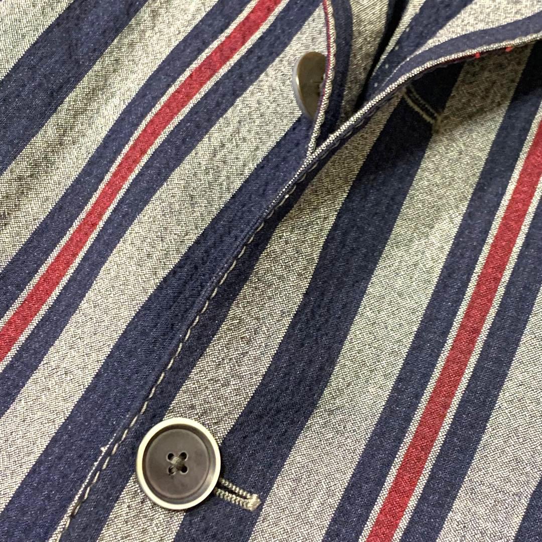 ⭐︎最高級　ラルディーニ　段返り　ジャケット　ブートニエール　シアサッカー　ウール