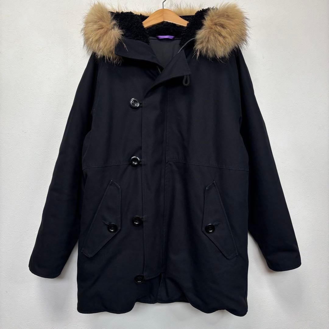 ポールスミス n3b ダック地 ジャケット コート アウター ラクーン ブラック