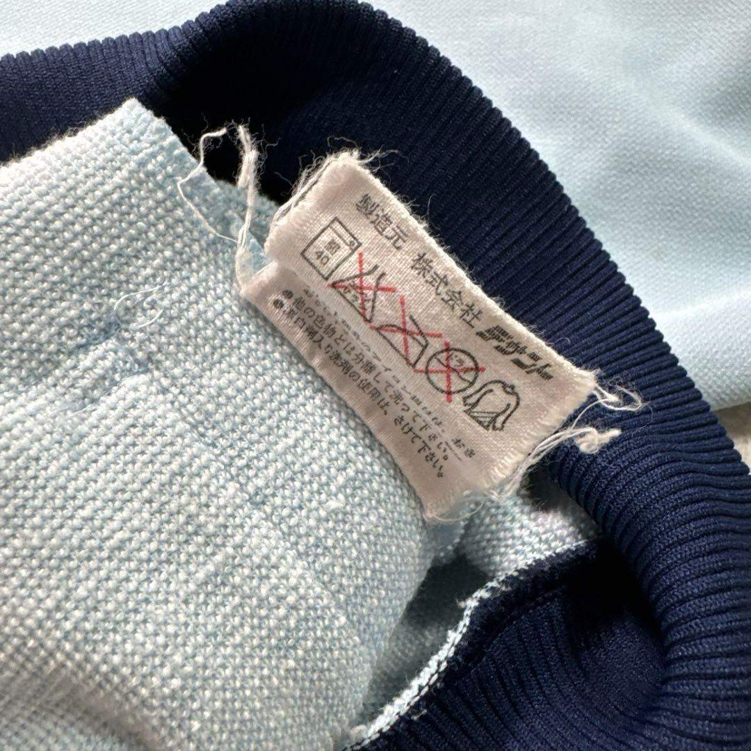 【美品】CLUB adidas デサント製トラックジャケット 6号 青 紺 XL