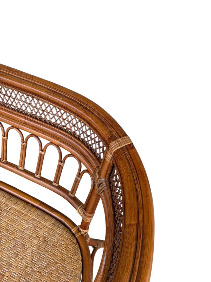 S*Y様 【美品】ラタンソファ 二人掛け チェア 藤製 アンティーク