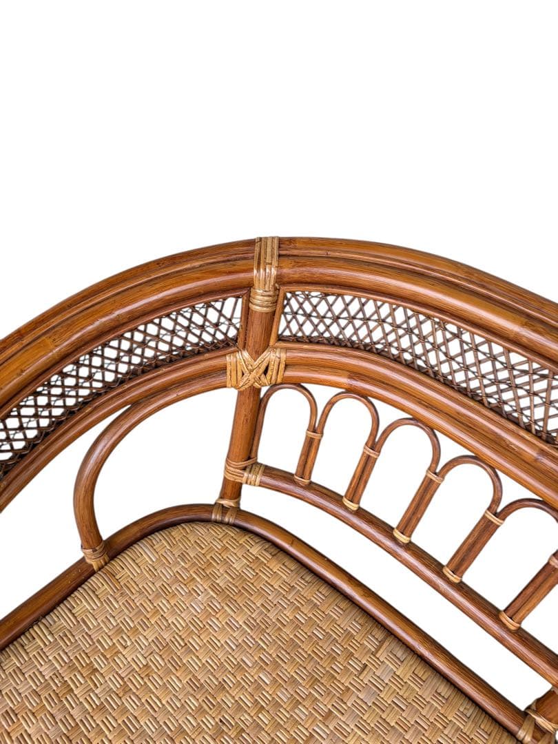 S*Y様 【美品】ラタンソファ 二人掛け チェア 藤製 アンティーク