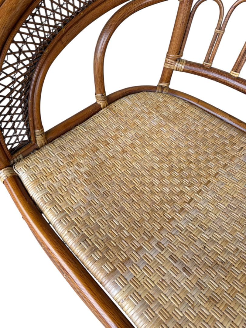 S*Y様 【美品】ラタンソファ 二人掛け チェア 藤製 アンティーク