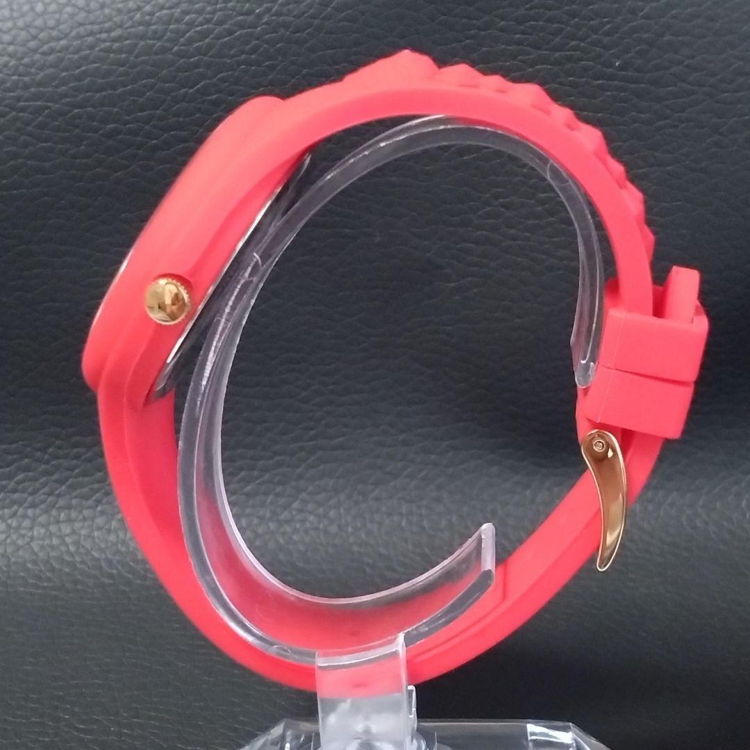 新品 ベルサーチ腕時計レディース レッド ラバー セレブ＆スポーティー ミラノ€