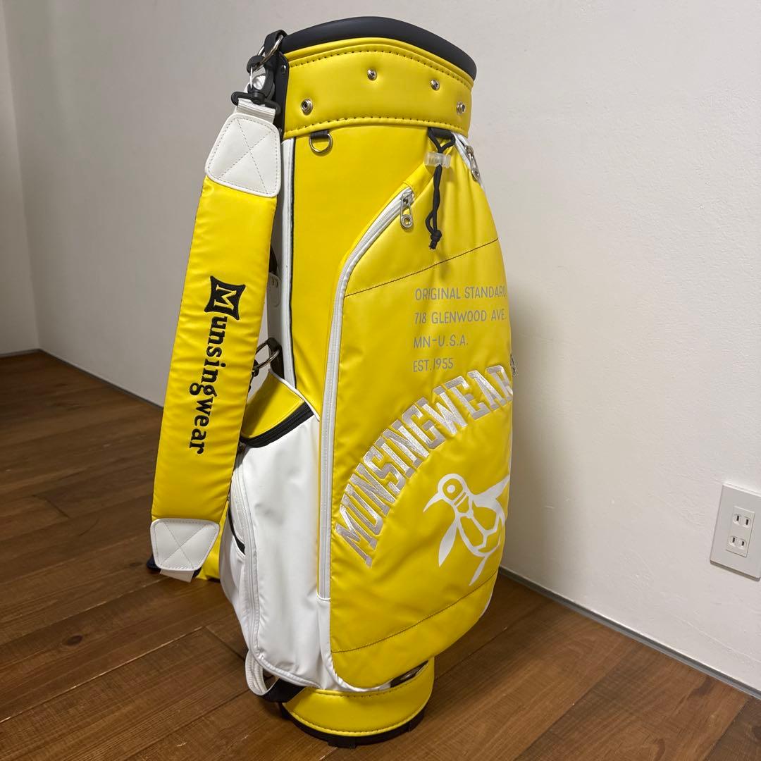 マンシングウェア　キャディバッグ　イエロー