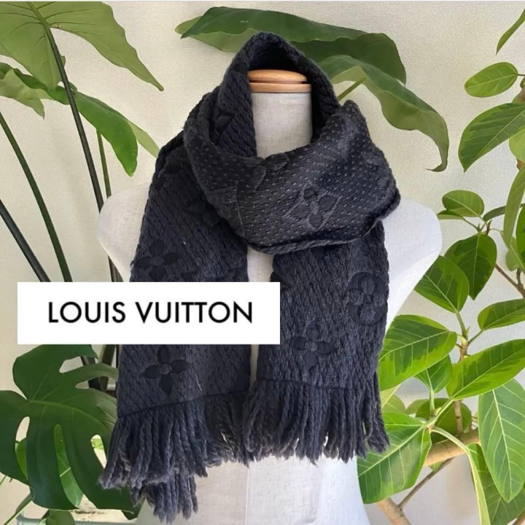 LOUIS VUITTON　エシャルプ ロゴマニアシャイン グレーマフラーR21