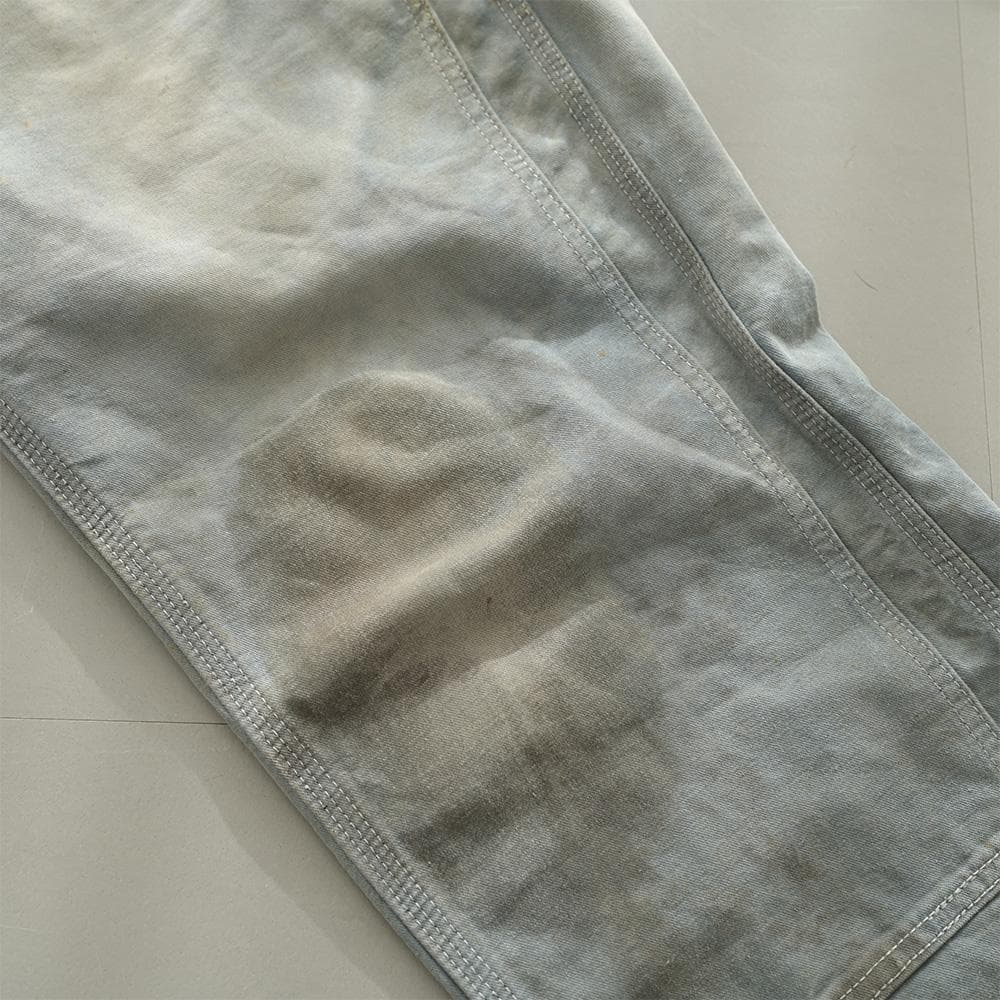 は*ふ様 USA製 carhartt ダブルニー ペインターパンツ ブルーグレー