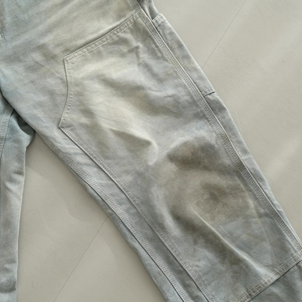 は*ふ様 USA製 carhartt ダブルニー ペインターパンツ ブルーグレー