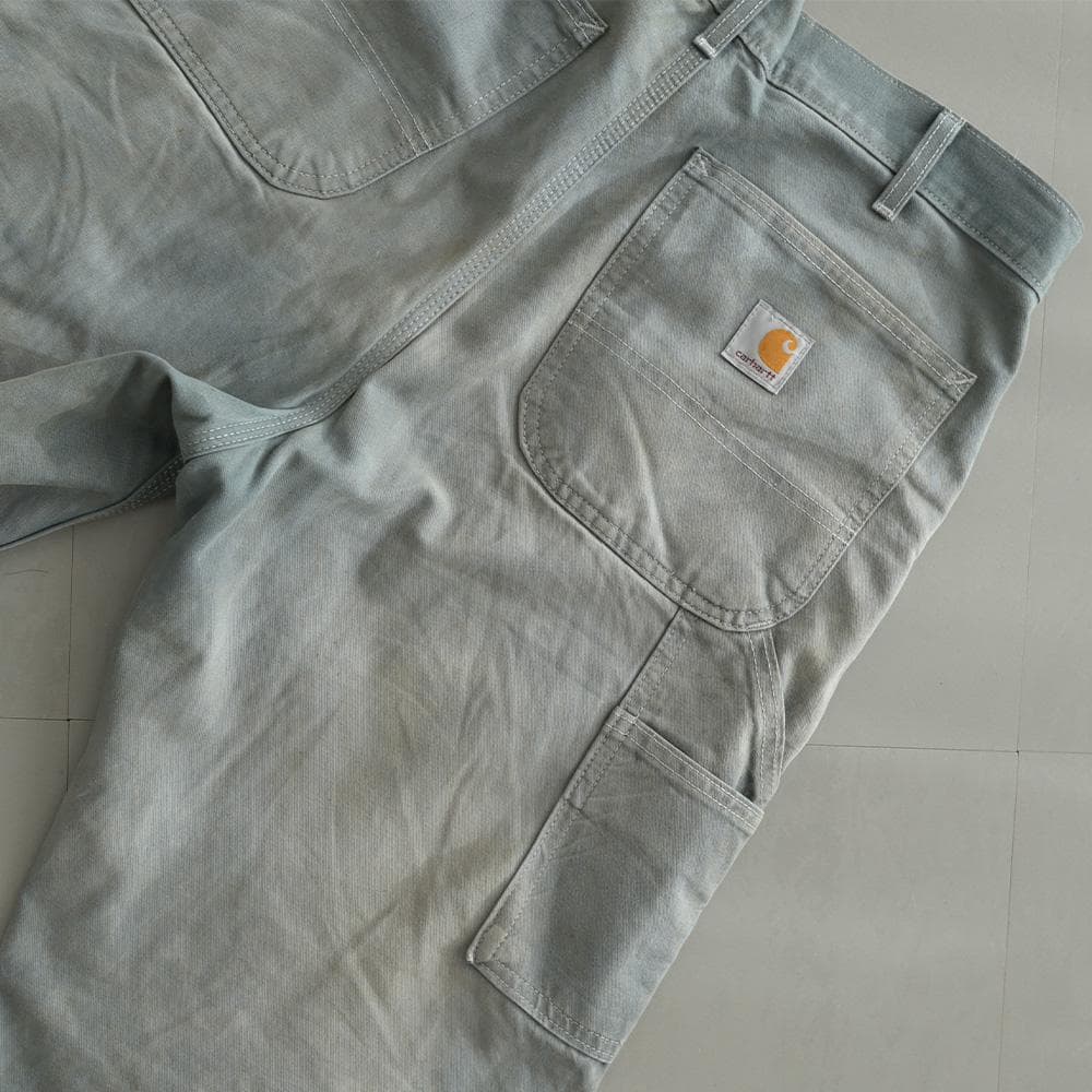 は*ふ様 USA製 carhartt ダブルニー ペインターパンツ ブルーグレー