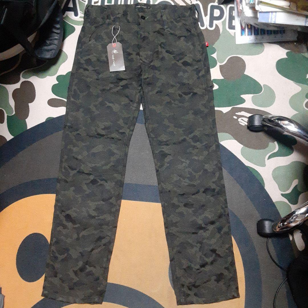 新品未使用 rough&swell ラフアンドスウェル　カモ柄迷彩　ウールパンツ