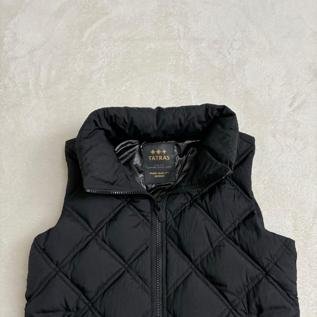 未使用級 タトラス FILOMENA ラクーンファー付きキルティングダウンベスト