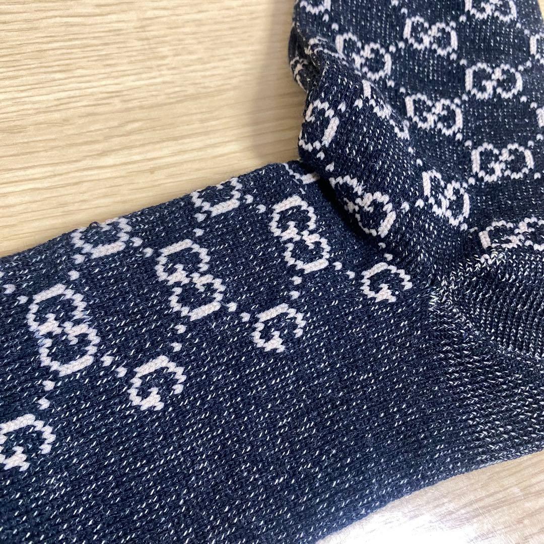 MASARU☆様GUCCI GGロゴ ソックス　26 27 28cm L 黒