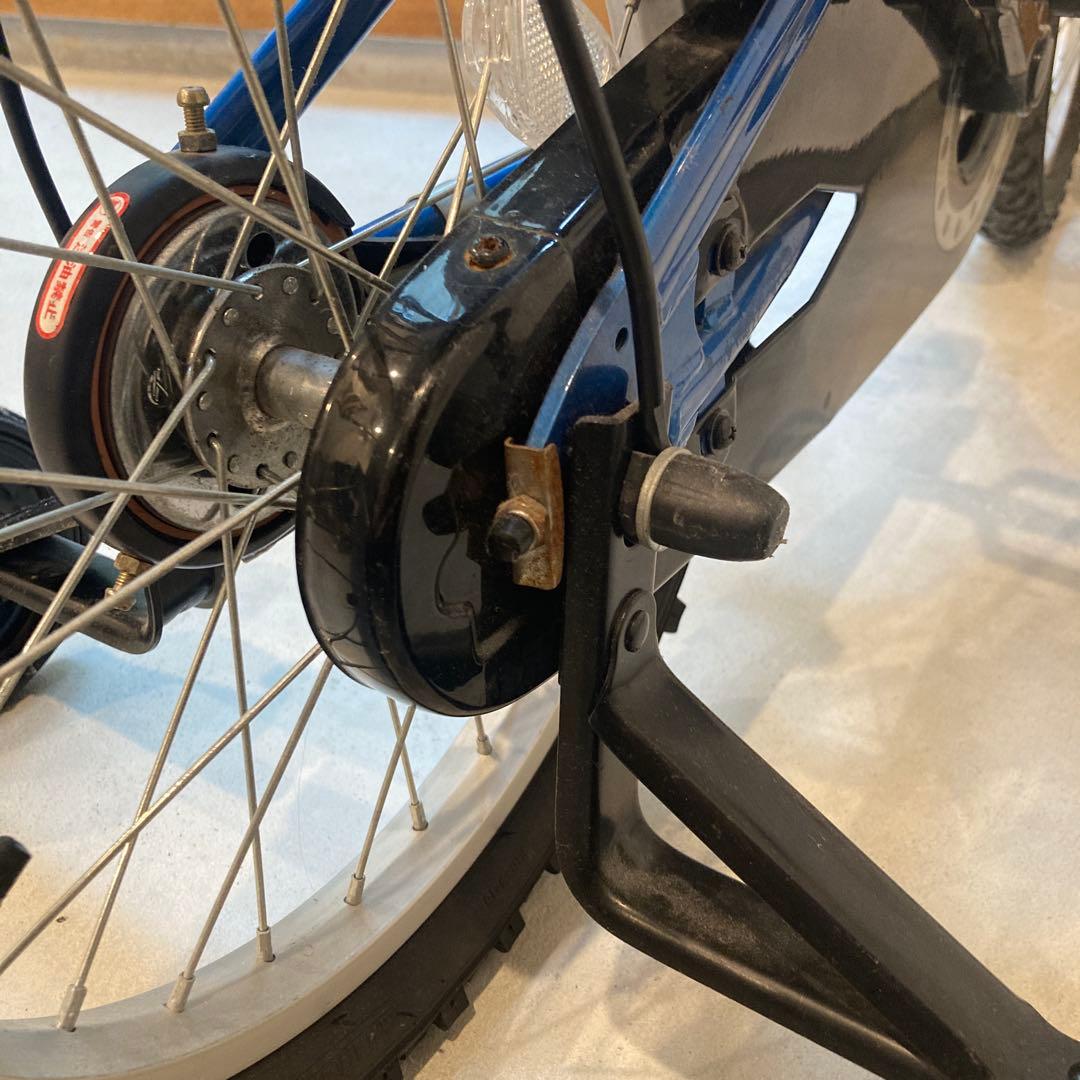 【引取限定】Jeep 子供用自転車 青色 補助輪付き 16インチ