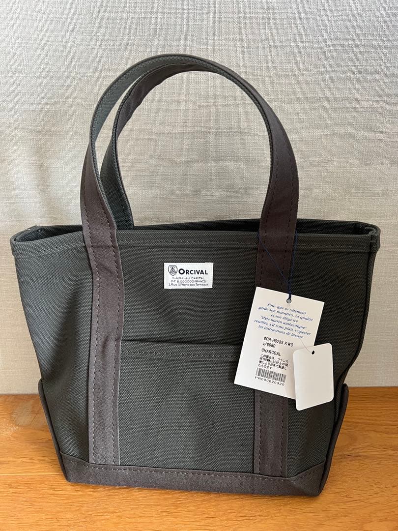 新品タグ付き　ORCIVAL TOTE BAG SMALL チャコール