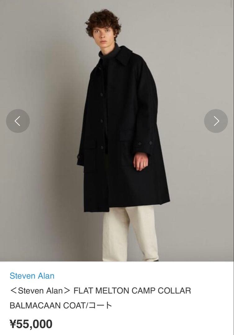 ジャケット・アウター FLAT MELTON CAMP COLLAR BALMACAAN COAT
