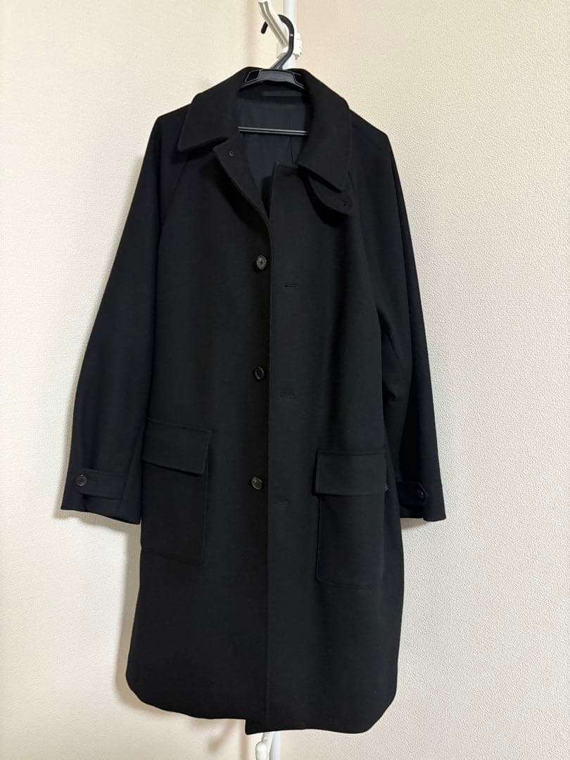 ジャケット・アウター FLAT MELTON CAMP COLLAR BALMACAAN COAT
