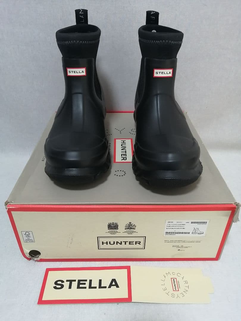 売切最終価格♂新品・コラボ・レインブーツ【ステラマッカートニー　×　ハンター】黒