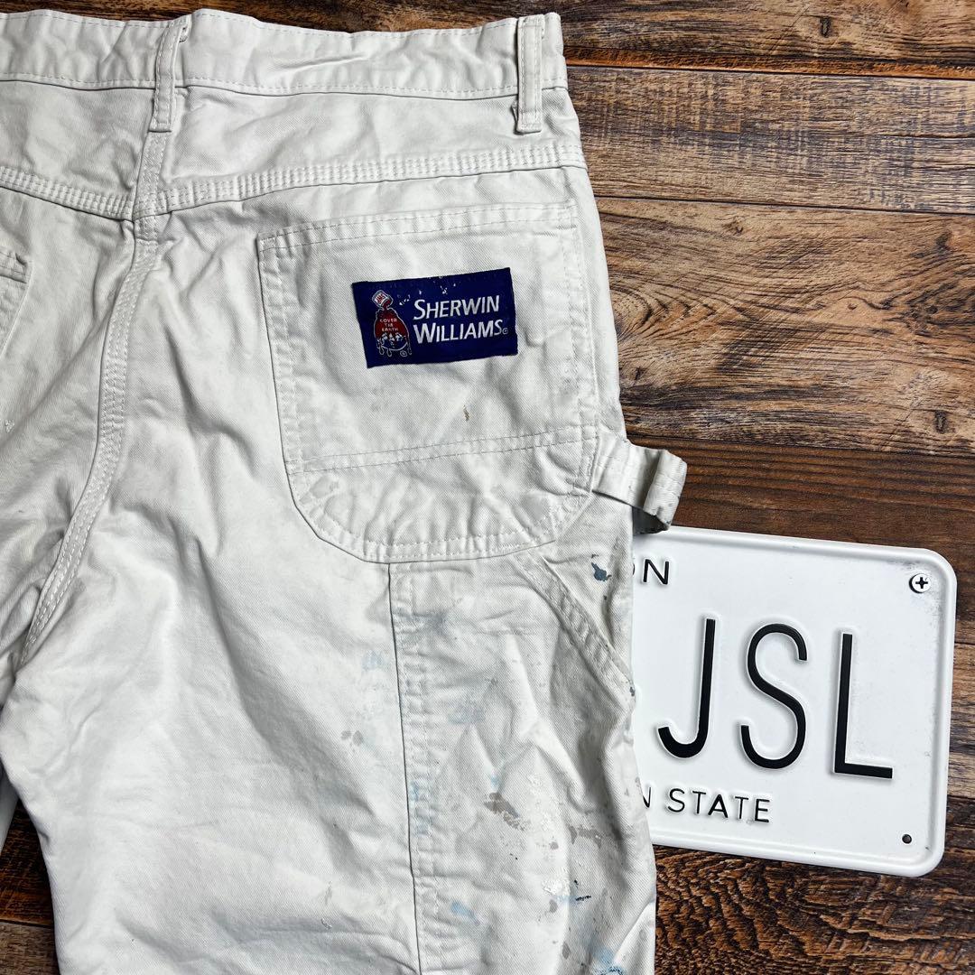 ゆ*様 Dickies ペインターパンツ ホワイト ペンキ飛び　古着　M相当