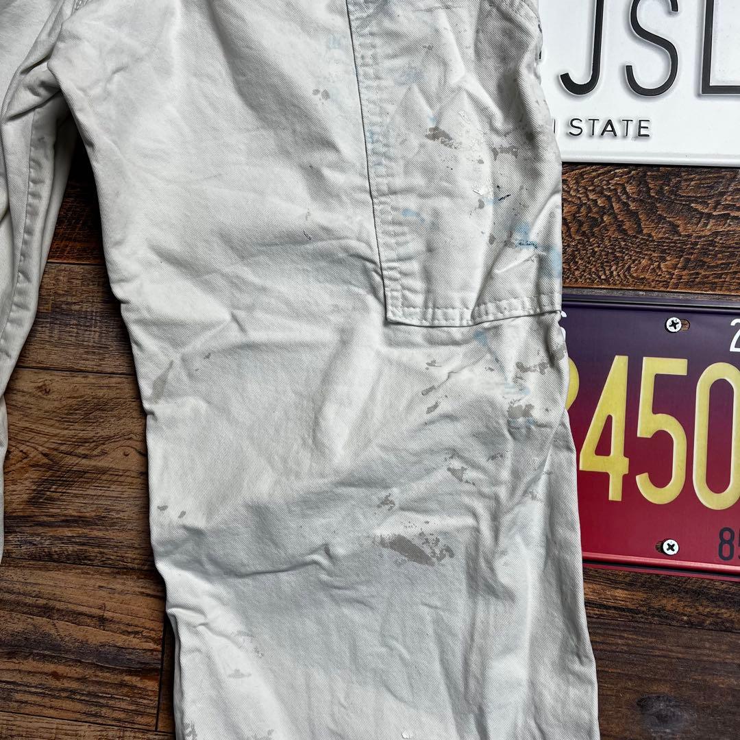 ゆ*様 Dickies ペインターパンツ ホワイト ペンキ飛び　古着　M相当