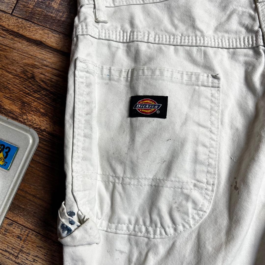 ゆ*様 Dickies ペインターパンツ ホワイト ペンキ飛び　古着　M相当