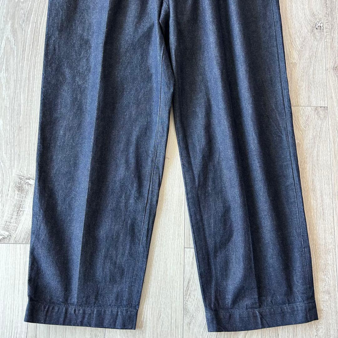 NEIGHBORHOOD ネイバーフッド デニムスラックス 紺 XL タック