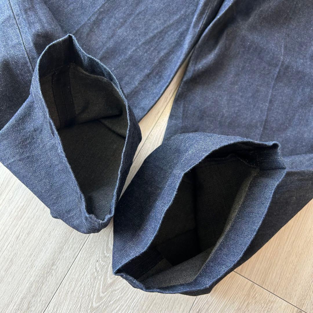 NEIGHBORHOOD ネイバーフッド デニムスラックス 紺 XL タック