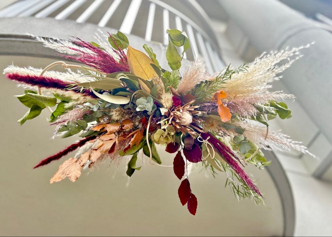 ⭐︎ほっぷページです⭐︎ プロテアホワイトの壁掛けオブジェ　８０センチ