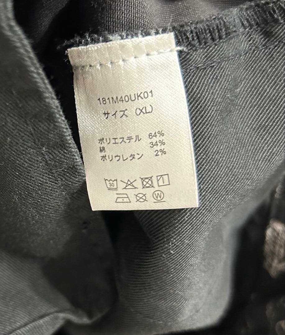 レミレリーフ　ブラック XL チノパン 裾ジッパー付き