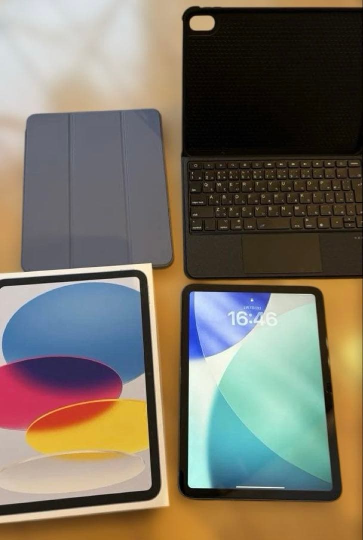 iPad 10世代 ブルー Wi-Fiモデル ケース付き