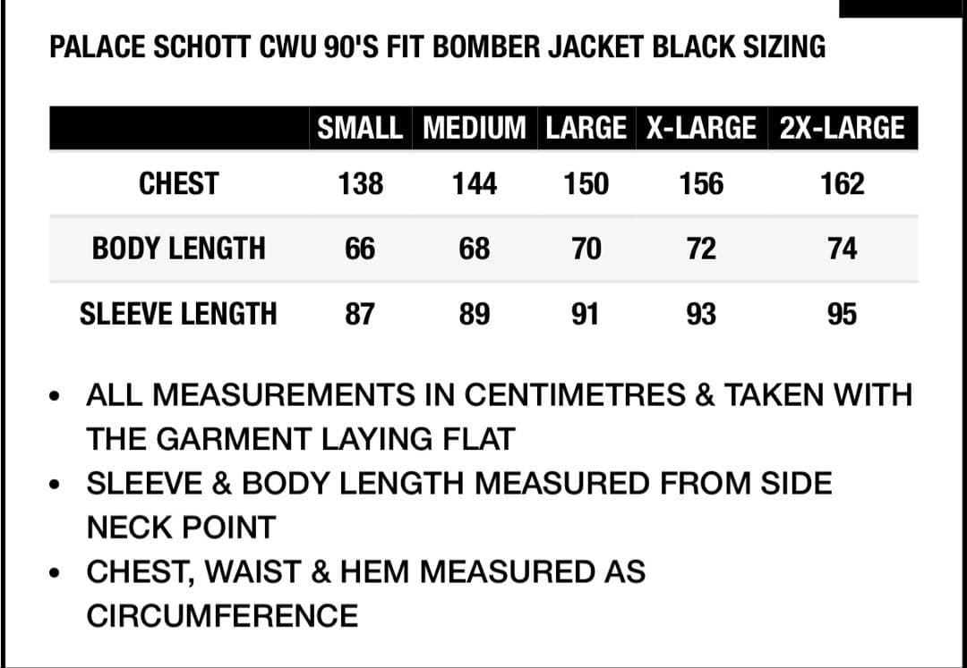 ジャケット・アウター PALACE x Schott 90's Fit Bomber Jacket