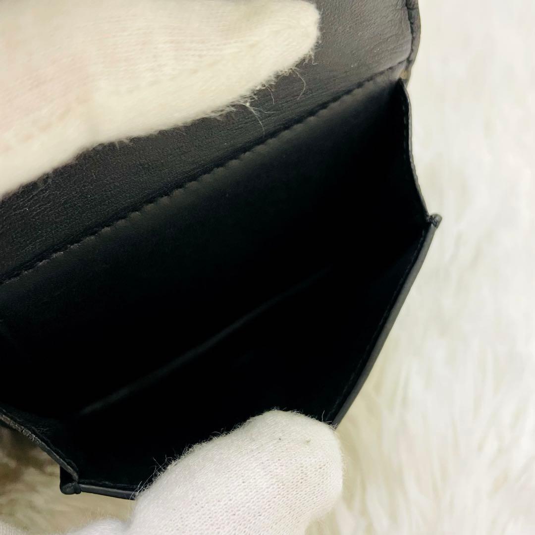 極美✨付属完備✨ロエベ 三つ折り財布 トライフォールド レザー ブラック 現行